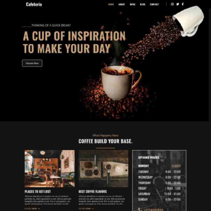 SitePad Restaurant Template 5